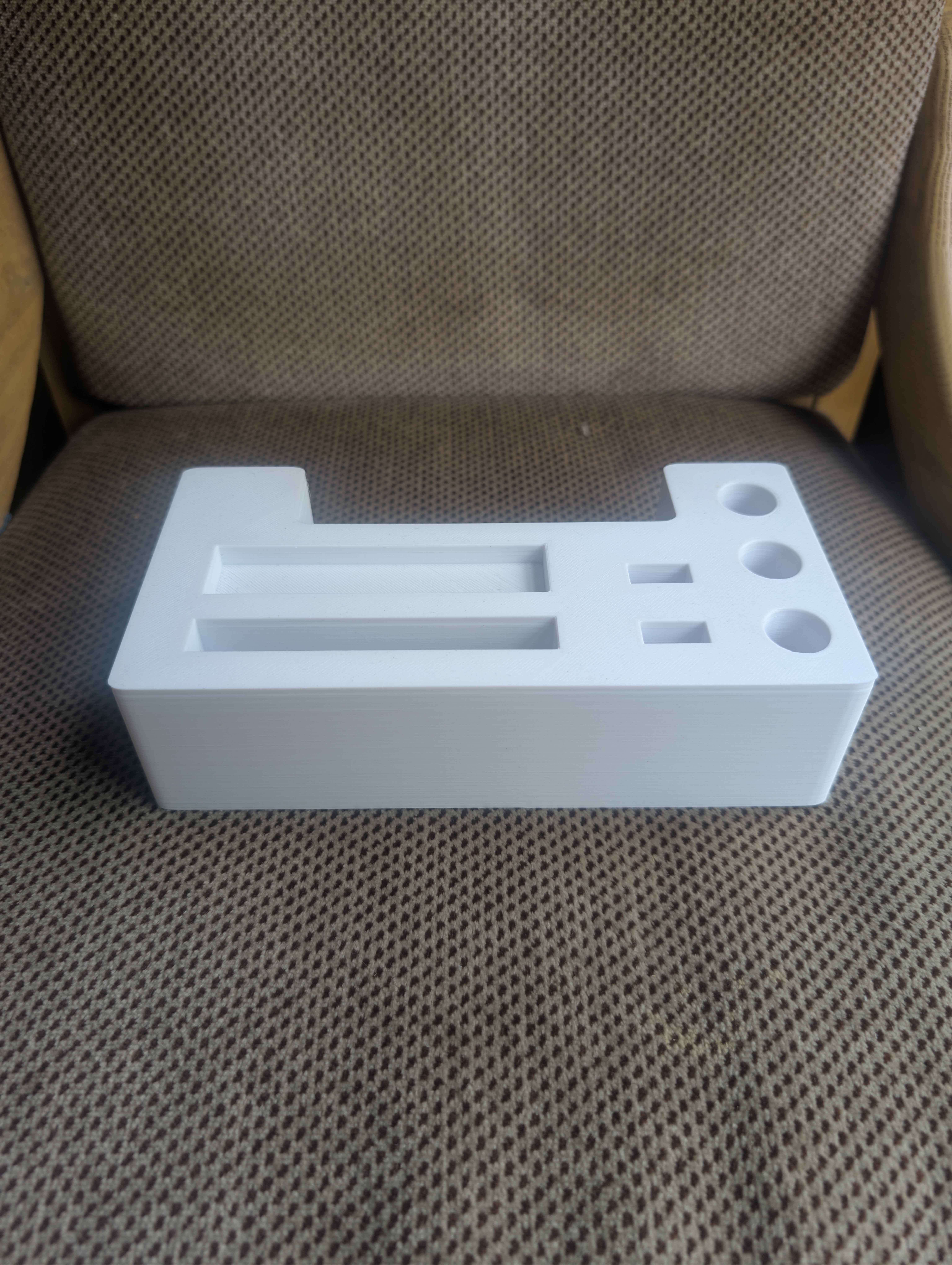 White PETG tool organizer shown vertically